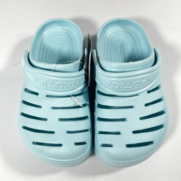 Nautica River Edge Toddler Clogs Size 9 Real Aqua Blue KA3607G Water Shoes NEW - Picture 2 of 7